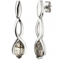Ohrhänger 925 Sterlingsilber 2 Turmalinquarze Ohrringe
