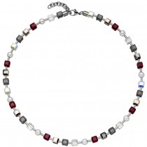 Collier Halskette SWAROVSKI® ELEMENTS mit Edelstahl 45cm Kette