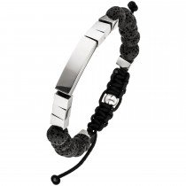 Armband Lava mit Edelstahl 23cm verstellbar Zug-Armband