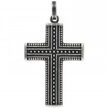 Anhänger Kreuz Edelstahl geschwärzt Kreuzanhänger Edelstahlkreuz schwarz