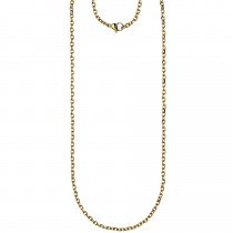 Halskette Kette Ankerkette Edelstahl gold farben beschichtet 70cm