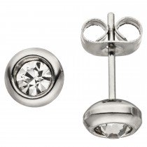 Ohrstecker Edelstahl 2 Zirkonia Ohrringe
