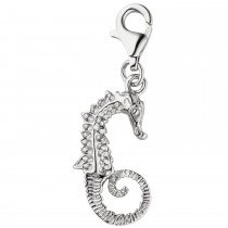 Einhänger Charm Seepferdchen 925er Sterling Silber Silbercharm