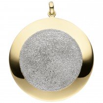 Anhänger 925er Sterling Silber vergoldet mit Glitzereffekt