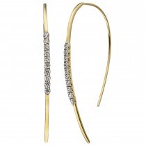 Ohrhänger Ohrhaken 925er Sterling Silber gold vergoldet 20 Zirkonia Ohrringe