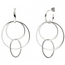 Halbcreolen 925er Sterling Silber Ohrringe Creolen