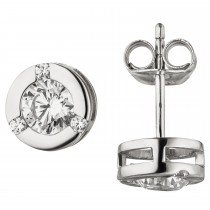 Ohrstecker 925er Sterling Silber 8 Zirkonia Ohrringe