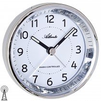 Wecker Funk Funkwecker silbern mit Licht Snooze