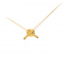 AMS 9597 Wanduhr Quarz analog messingfarben