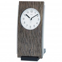 AMS 1149 Tischuhr Quarz analog Wellen-Optik mit Aluminium