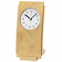 AMS 1150 Tischuhr Quarz analog Antik-Optik mit Aluminium messing farben