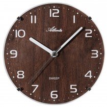 Tischuhr Wanduhr Quarz nussbaum farben leise ohne Ticken