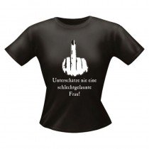 Fun Lady T-Shirt schlecht gelaunte Frau