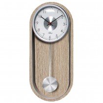 Wanduhr Quarz mit Pendel Pendeluhr eiche farben