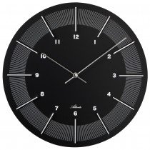 Wanduhr Holz schwarz rund