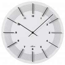 Wanduhr Holz weiß rund