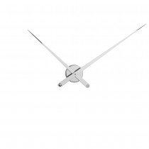 Wanduhr Quarz analog silbern