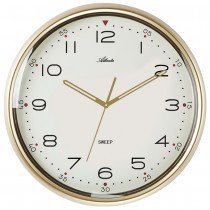 Wanduhr Quarz analog golden leise ohne Ticken