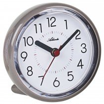 Wanduhr Tischuhr Baduhr Quarz analog grau mit Saugnapf