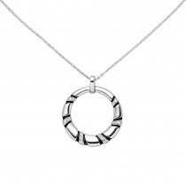 Collier 925 Sterlingsilber 18 Zirkonia 45cm Silberkette Karabiner