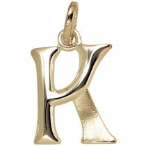 Anhänger Buchstabe K 375 Gelbgold Buchstabenanhänger