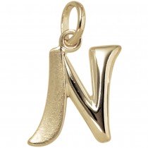 Anhänger Buchstabe N 375 Gelbgold Buchstabenanhänger