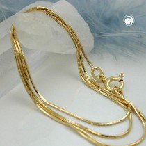 Halskette Schlange 45cm 5-kant 375 Gold