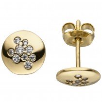 Ohrstecker 333 Gelbgold 18 Zirkonia Ohrringe Goldohrringe