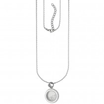 Collier Edelstahl mit 176 Kristallen 75cm Karabiner