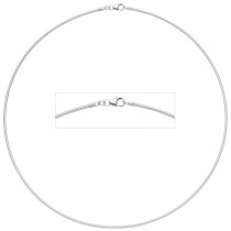 Halsreif 925 Sterlingsilber 1,1mm 40cm Silberkette Karabiner