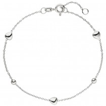 Armband Herz Kugel 925 Sterlingsilber 19cm Silberarmband