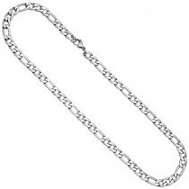 Figarokette Edelstahl 50cm Kette Halskette Karabiner