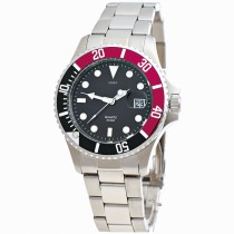 Herren Armbanduhr Quarz Analog Edelstahl mit Datum