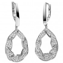 Ohrhänger 585 Weißgold 130 Diamanten Brillanten 0,42ct. Ohrringe Boutons