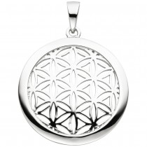 Anhänger Blume des Lebens rund 925 Sterlingsilber