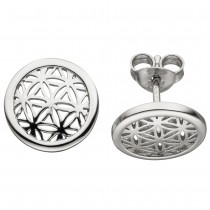 Ohrstecker blume des Lebens 925 Sterlingsilber Ohrringe Silberohrringe
