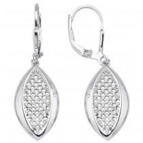 Ohrhänger 925 Sterlingsilber 78 Zirkonia Ohrringe Boutons Silberohrringe