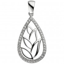 Anhänger Tropfen 925 Sterlingsilber 41 Zirkonia Silberanhänger
