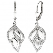 Ohrhänger 925 Sterlingsilber 104 Zirkonia Ohrringe Boutons Silberohrringe