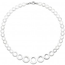 Collier Halskette im Verlauf 925 Sterlingsilber 45cm Kette