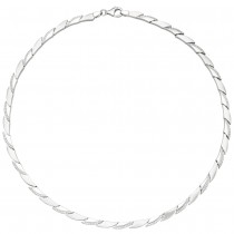 Collier Halskette 925 Silber 210 Zirkonia 45cm Kette Silberkette