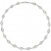 Collier Halskette 925 Sterlingsilber gehämmert 45cm Kette Silberkette