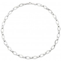 Collier Halskette 925 Silber 144 Zirkonia 45cm Kette Silberkette