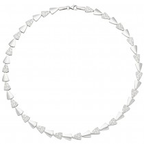 Collier Halskette 925 Sterlingsilber gehämmert 45cm Kette Silberkette