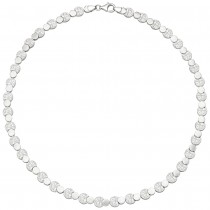 Collier Halskette 925 Sterlingsilber gehämmert 45cm Kette Silberkette
