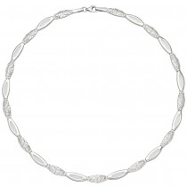 Collier Halskette 925 Sterlingsilber gehämmert 45cm Kette Silberkette