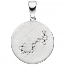 Anhänger Sternzeichen Skorpion 925 Sterlingsilber matt 10 Zirkonia Silberan