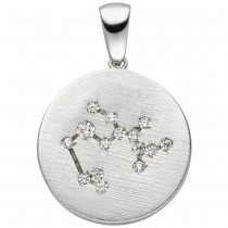 Anhänger Sternzeichen Schütze 925 Sterlingsilber matt 15 Zirkonia Silberanh