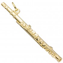 Anhänger Flöte Querflöte 925 Sterlingsilber vergoldet