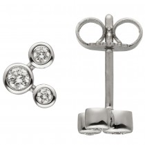 Ohrstecker 585 Weißgold 6 Diamanten Brillanten Ohrringe Goldohrringe